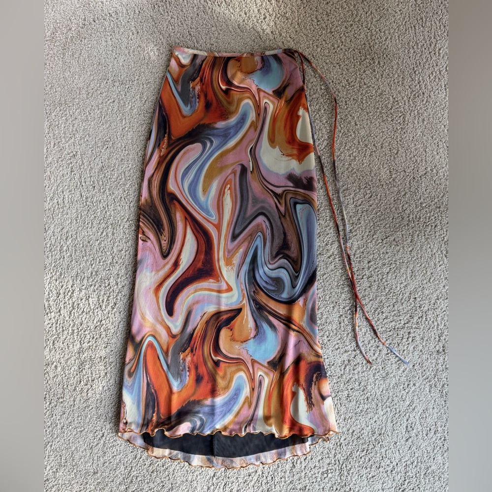 Colorful  Swirl Pattern Skirt